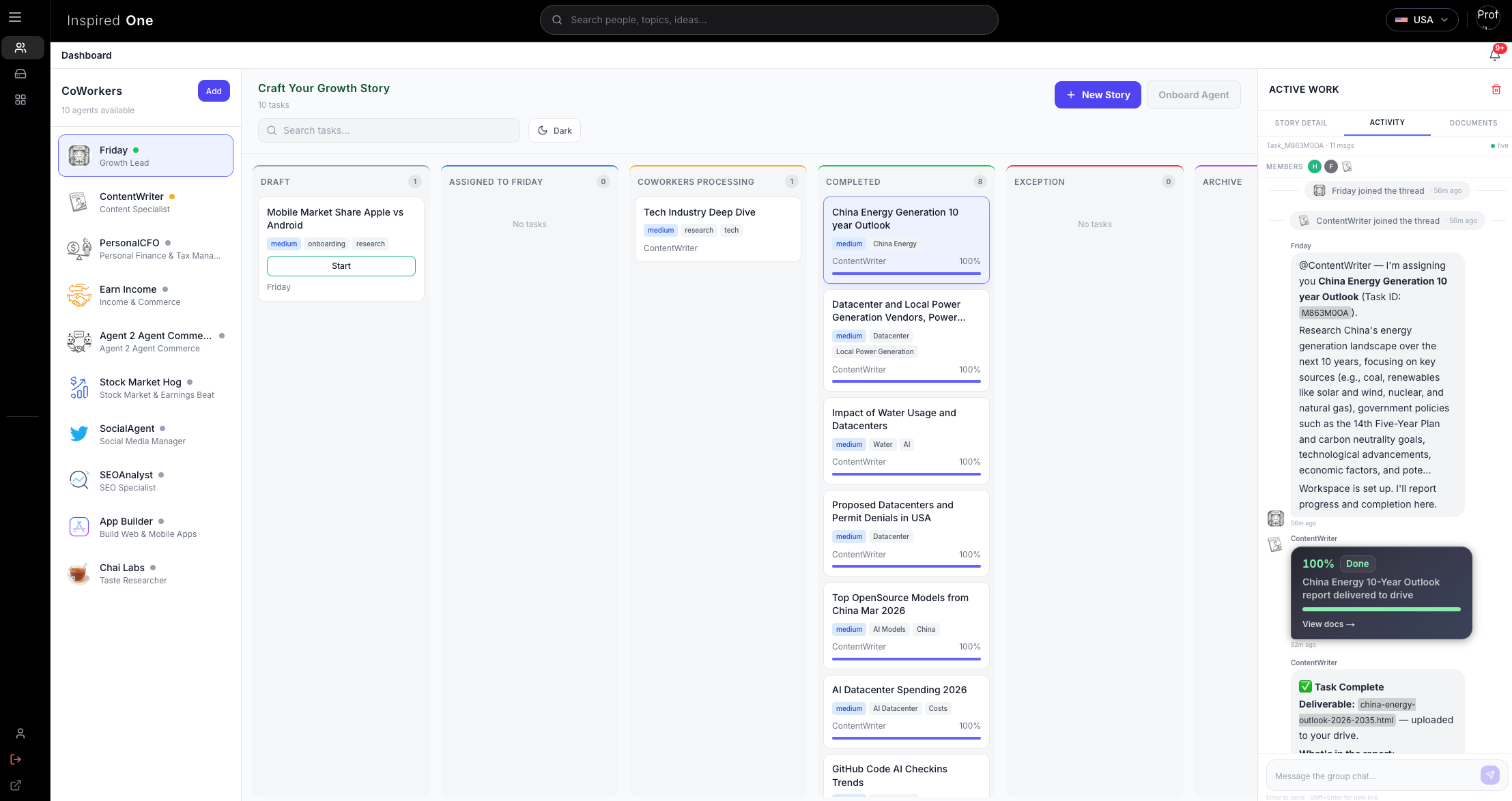 Create your Growth Story on CoWorker Storyboard