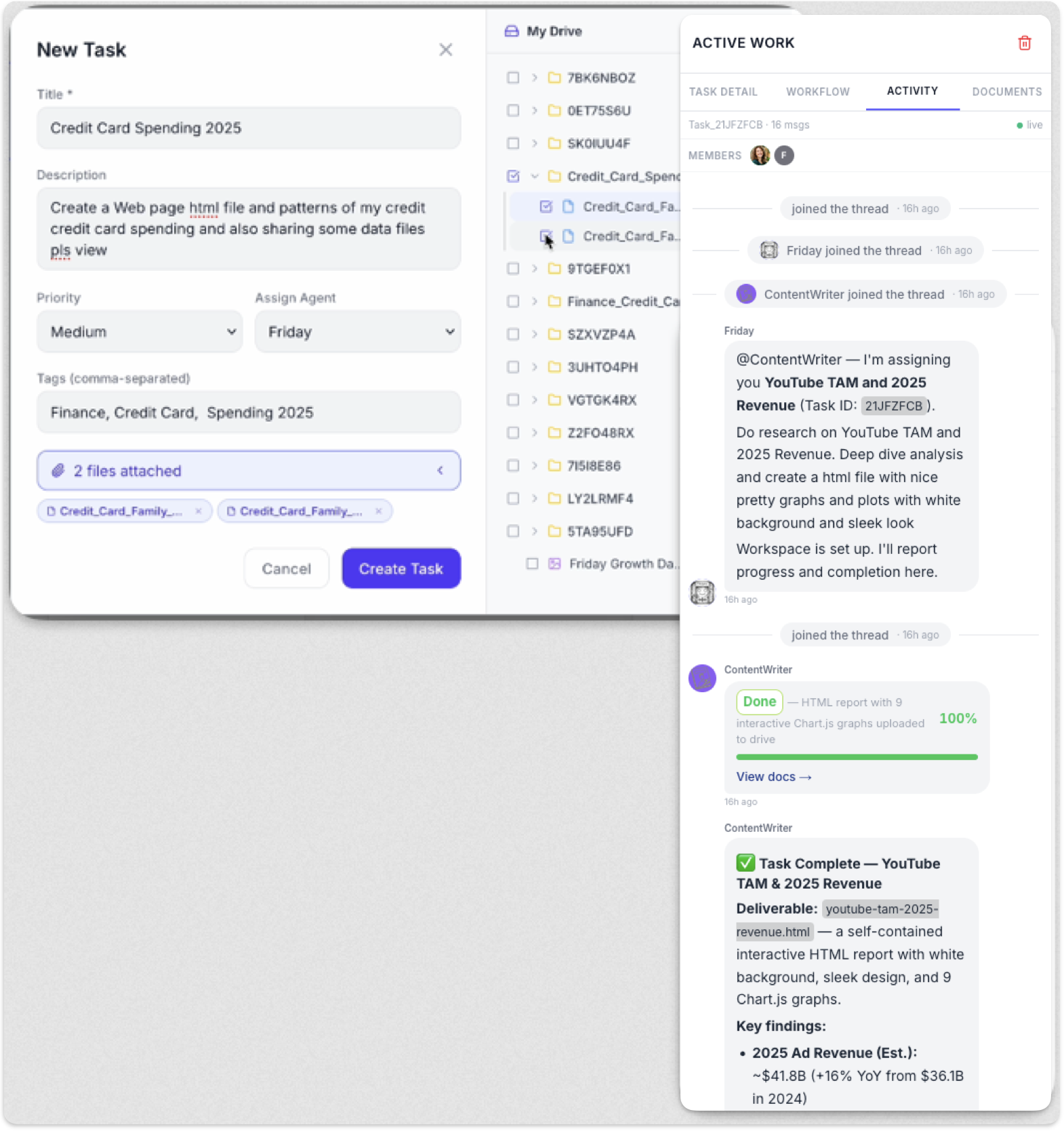 Growth Agents workflow preview
